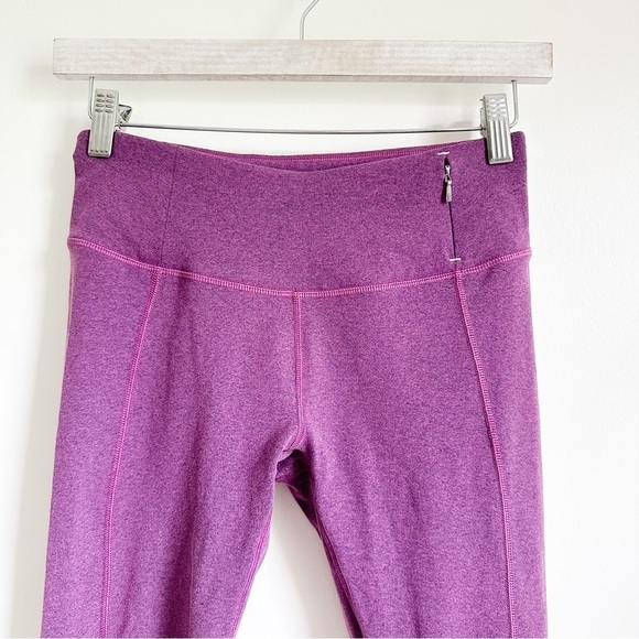CALIA Essential Crossover Heathered Purple Fitted Capris Leggings sz Small - Picture 7 of 14